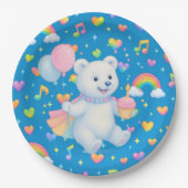 Zarah the Dancing Polar Bear • Paper Party Plates Pappteller (Vorderseite)