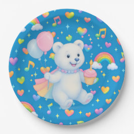 Zarah the Dancing Polar Bear • Paper Party Plates Pappteller