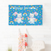 Zarah the Dancing Polar Bear — Party Décor Banner (Insitu)