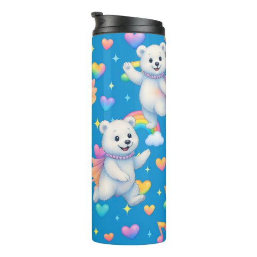 Zarah the Dancing Polar Bear Thermal Tumblers Thermosbecher (Nach rechts gedreht)
