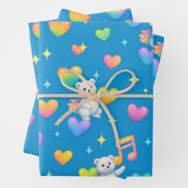 Zarah the Dancing Polar Bear | Wrapping Paper Geschenkpapier Set