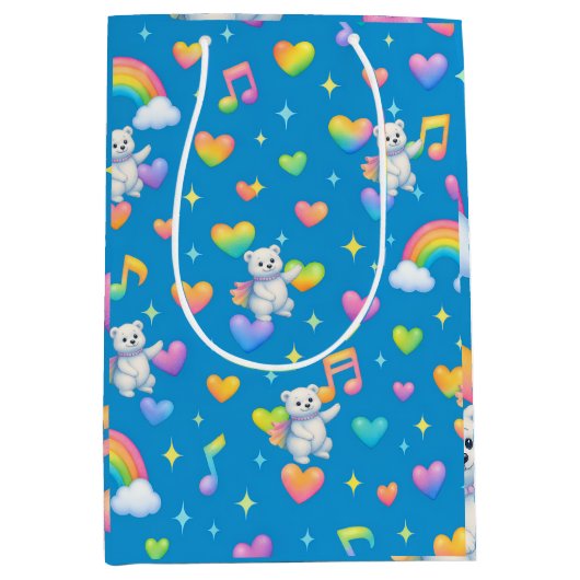 Zarah the Dancing Polar Bear | Wrapping Paper Mittlere Geschenktüte (Vorderseite)