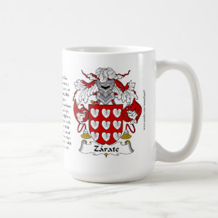 Zarate, der Ursprung, die Bedeutung und das Wappen Kaffeetasse