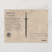 Zarathos der Flammenritualist Dark Fantasy Elf Postkarte (Rückseite)