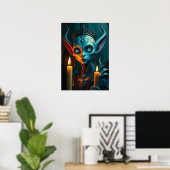 Zarathos der Flammenritualist - Dark Fantasy Poster (Heimbüro)