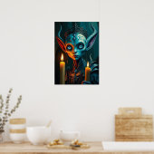 Zarathos der Flammenritualist - Dark Fantasy Poster (Küche)