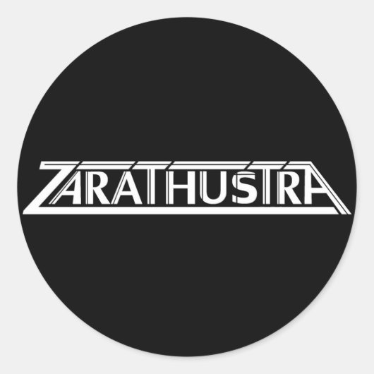 Zarathustra Große Logo-Aufkleber Runder Aufkleber (Vorderseite)