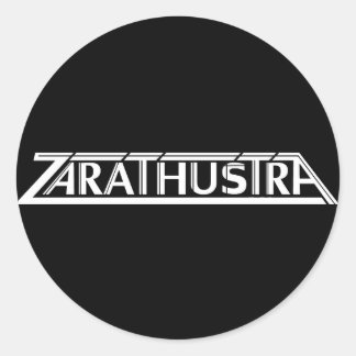 Zarathustra Kleine Logo-Aufkleber Runder Aufkleber