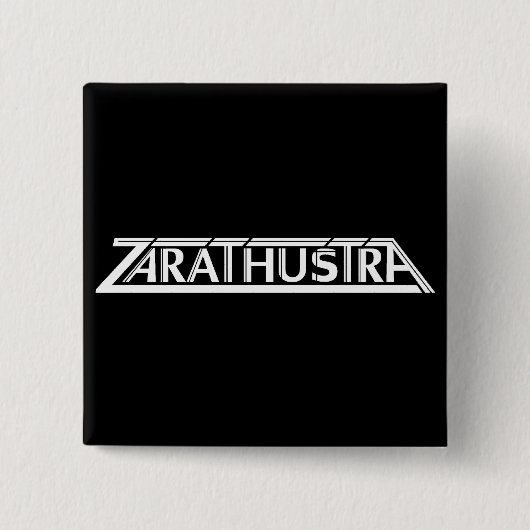 Zarathustra Logo-kleiner quadratischer Knopf Button (Vorderseite)