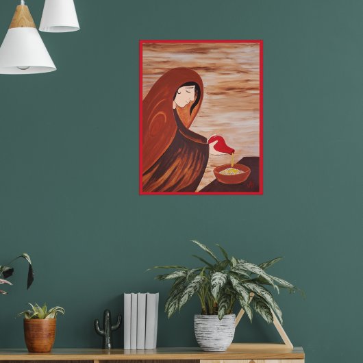 Zarephath Widow (Trust in God) Gemälde von JAD Poster (Wohnzimmer 1)