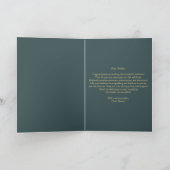 Zarge Gold und Blauer Edelstein 40. Geburtstag Karte (Innenseite)