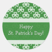 Zarge Kleeblätter Musterkleber Runder Aufkleber (Vorderseite)