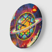 Zargon Orbz Kaleid Große Wanduhr (Winkel)