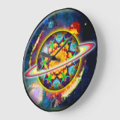 Zargon Orbz Kaleid Große Wanduhr (Winkel)