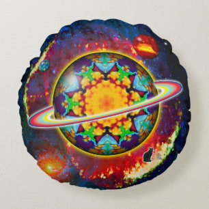 Zargon Orbz Round Pillow Rundes Kissen