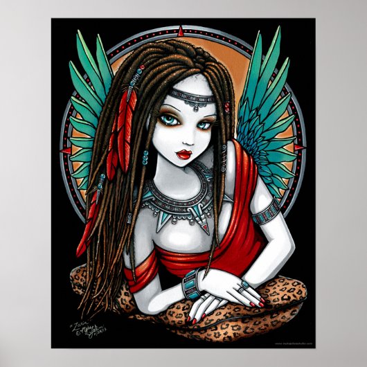 Zaria Tribal Aztec Mesoamerica Angel Poster (Vorne)