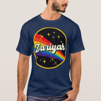 Zariyah Regenbogen im Vintagen Stil im Weltraum T-Shirt
