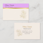 Zart Rosa & Creme Visitenkarte (Vorne/Hinten)