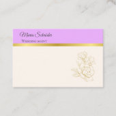 Zart Rosa & Creme Visitenkarte (Vorderseite)