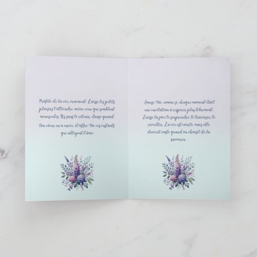 Zart singende Meise Karte (Innenseite)