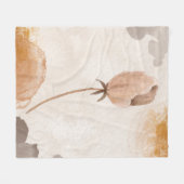 Zarte Aquarell-Blumenillustration Fleecedecke (Vorderseite (Horizontal))