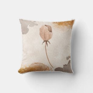 Zarte Aquarell-Blumenillustration Kissen