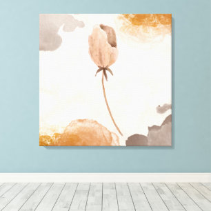 Zarte Aquarell-Blumenillustration Leinwanddruck