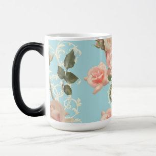 Zarte Aquarell-Rose Verwandlungstasse