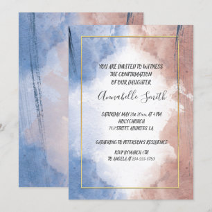 Zarte Aquarellfarben spielen auf Wellen an BESTÄ Einladung