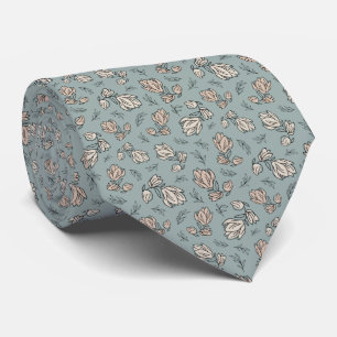 Zarte blaue rosa weiße floral Herren- Krawatte