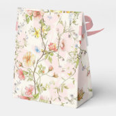 zarte Blume und Blätter im chinesischen Stil Geschenkschachtel (Rückseite)