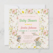 zarte Blume und Blätter im chinesischen Stil Invit (Vorderseite)