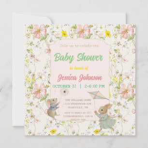 zarte Blume und Blätter im chinesischen Stil Invit