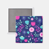 Zarte Blumen und botanische Details Magnet (Vorderseite/Rückseite)