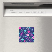 Zarte Blumen und botanische Details Magnet (In Situ (Geschirrspüler))