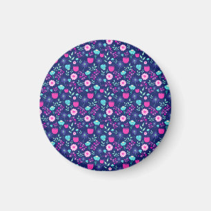 Zarte Blumen und botanische Details Magnet