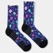 Zarte Blumen und botanische Details Socken (Rechts)