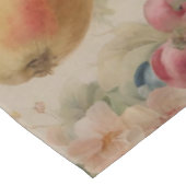 Zarte Blumen und französische Früchte. Gemalter St Tischdecke (Schrägansicht)