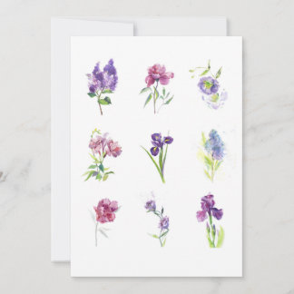 Zarte botanische Kollektion – Elegante Blumenskuns Dankeskarte