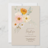 zarte Bouquet Taufen Einladung (Vorderseite)