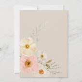 zarte Bouquet Taufen Einladung (Rückseite)