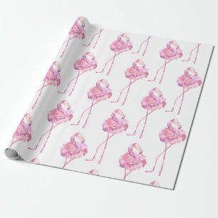 Zarte Flamingo-Serie Design 3 Geschenkpapier