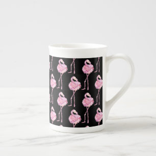 Zarte Flamingo-Serie Design 3 Porzellantasse