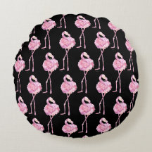Zarte Flamingo-Serie Design 3 Rundkissen