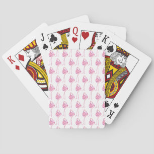 Zarte Flamingo-Serie Design 3 Spielkarten