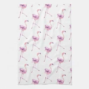 Zarte Flamingo-Serie Design 5 Geschirrtuch