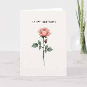 Zarte florale Geburtstagskarte Karte