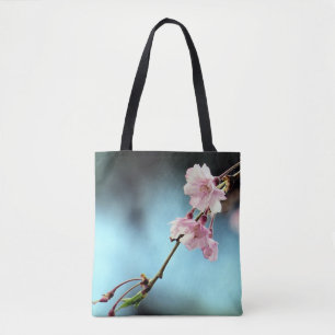 Zarte florale rosa und blaue - Tote Tasche