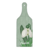 Zarte Frühlings-Schneeglöckchen-Blume  Schneidebrett (Vorderseite)