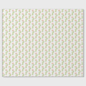Zarte Frühlingsblüten Geschenkpapier (Flach)